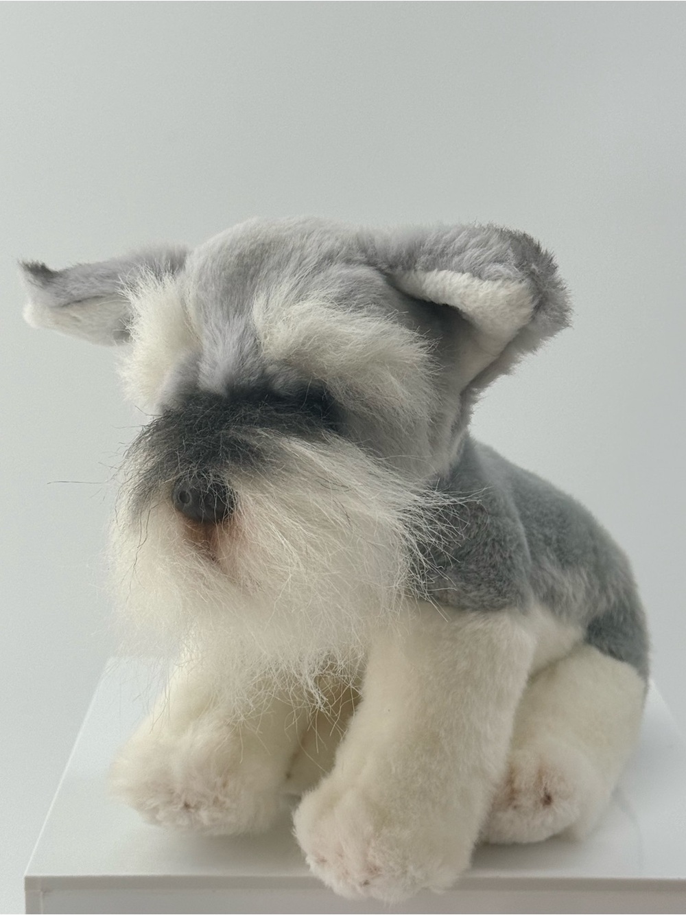 Demdaco Gray and White Nat & Jules Schnauzer Plush